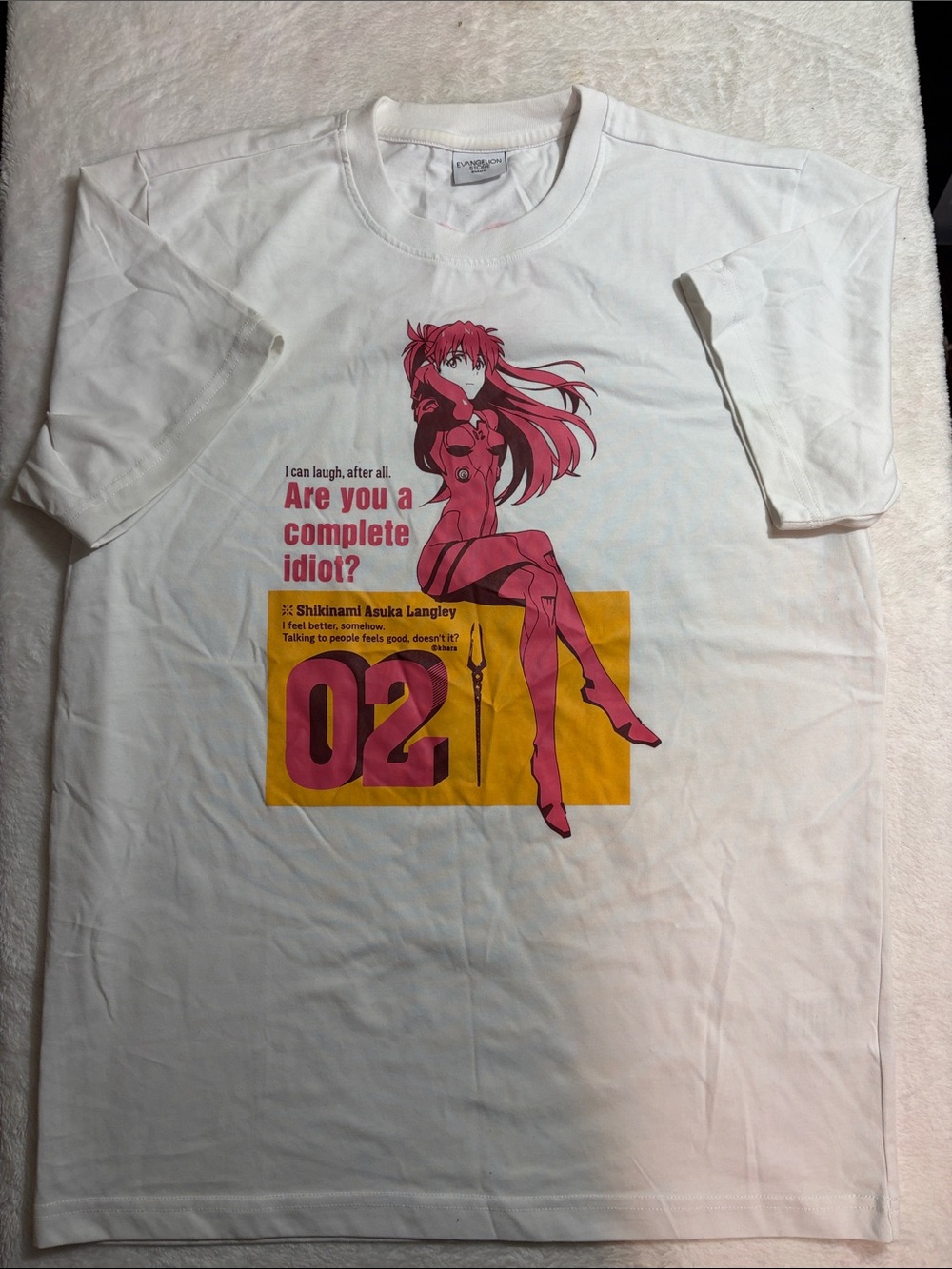 Rare Evangelion shirt Shikinami Asuka Langley 02 Authentic Japan